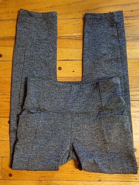 Athleta Cropped Herringbone Split Hem Pants